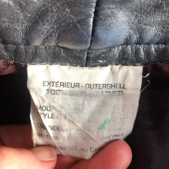 Vintage Black Leather Straight Leg Trousers Size 10 - Picture 9 of 9